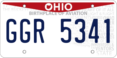 OH license plate GGR5341