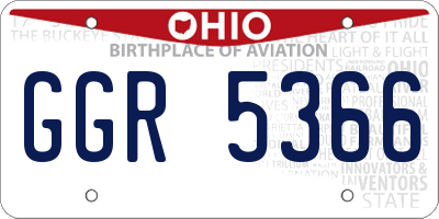 OH license plate GGR5366
