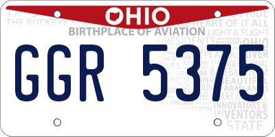 OH license plate GGR5375