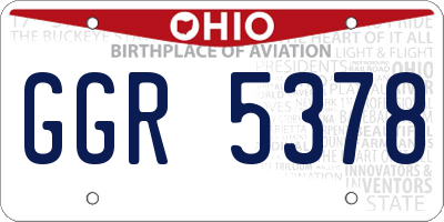 OH license plate GGR5378