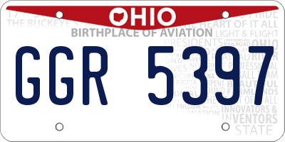 OH license plate GGR5397