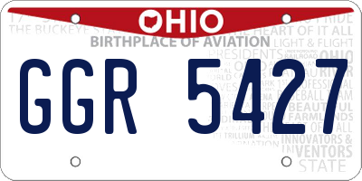 OH license plate GGR5427