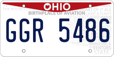 OH license plate GGR5486