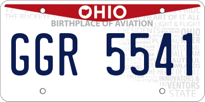 OH license plate GGR5541