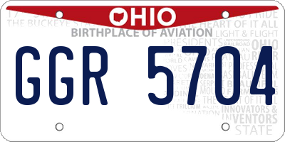 OH license plate GGR5704