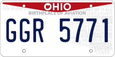 OH license plate GGR5771