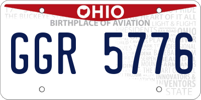 OH license plate GGR5776