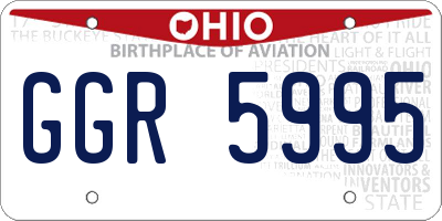 OH license plate GGR5995