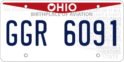 OH license plate GGR6091