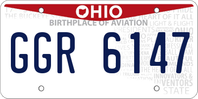 OH license plate GGR6147