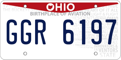 OH license plate GGR6197