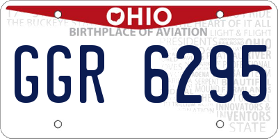OH license plate GGR6295