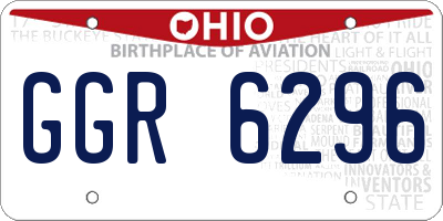 OH license plate GGR6296