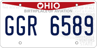 OH license plate GGR6589