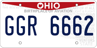 OH license plate GGR6662