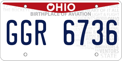 OH license plate GGR6736
