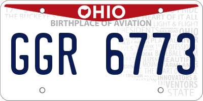 OH license plate GGR6773