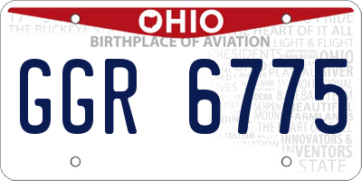 OH license plate GGR6775