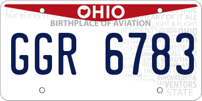 OH license plate GGR6783