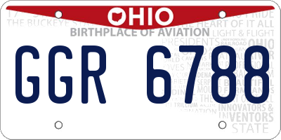 OH license plate GGR6788