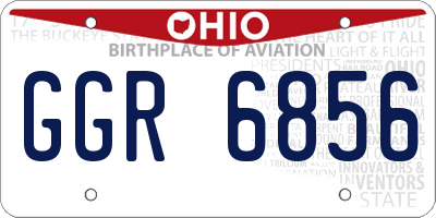 OH license plate GGR6856