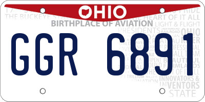 OH license plate GGR6891
