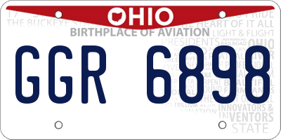 OH license plate GGR6898