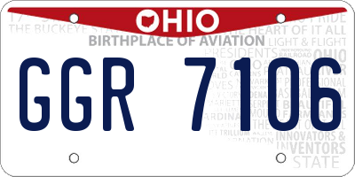 OH license plate GGR7106
