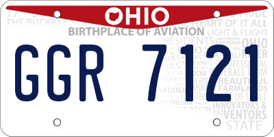 OH license plate GGR7121