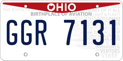OH license plate GGR7131