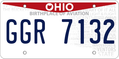 OH license plate GGR7132