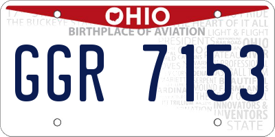 OH license plate GGR7153
