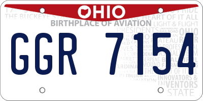 OH license plate GGR7154