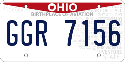 OH license plate GGR7156