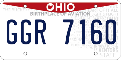 OH license plate GGR7160