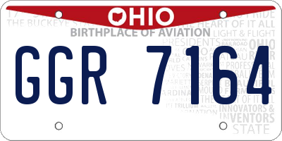 OH license plate GGR7164