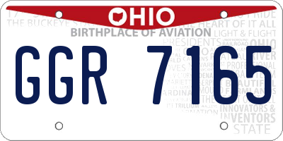 OH license plate GGR7165