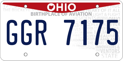 OH license plate GGR7175