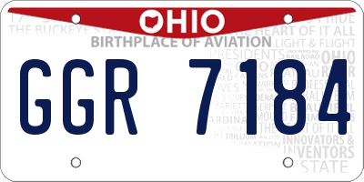 OH license plate GGR7184