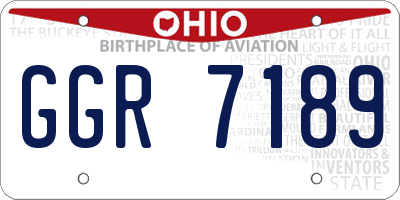 OH license plate GGR7189
