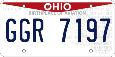 OH license plate GGR7197