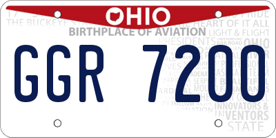 OH license plate GGR7200