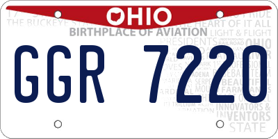 OH license plate GGR7220