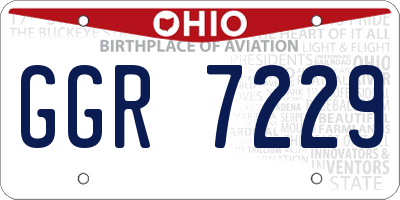 OH license plate GGR7229