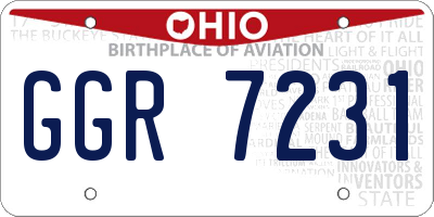 OH license plate GGR7231