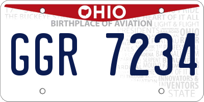 OH license plate GGR7234