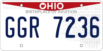 OH license plate GGR7236
