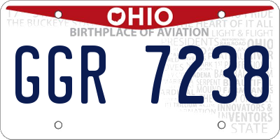 OH license plate GGR7238