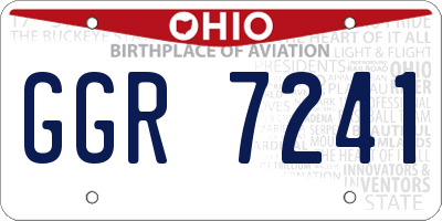 OH license plate GGR7241