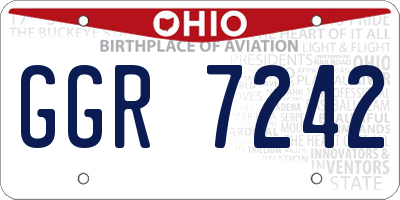 OH license plate GGR7242